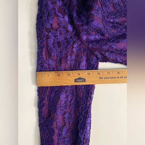 Cachet by Bari Protas Women Vintage Purple Lace Blazer Jacket Women’s Size 9/10 - Picture 8 of 15